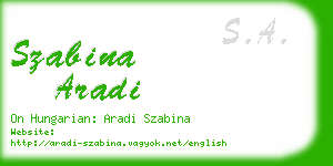 szabina aradi business card